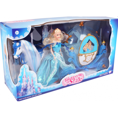 lalka z chodzącym koniem